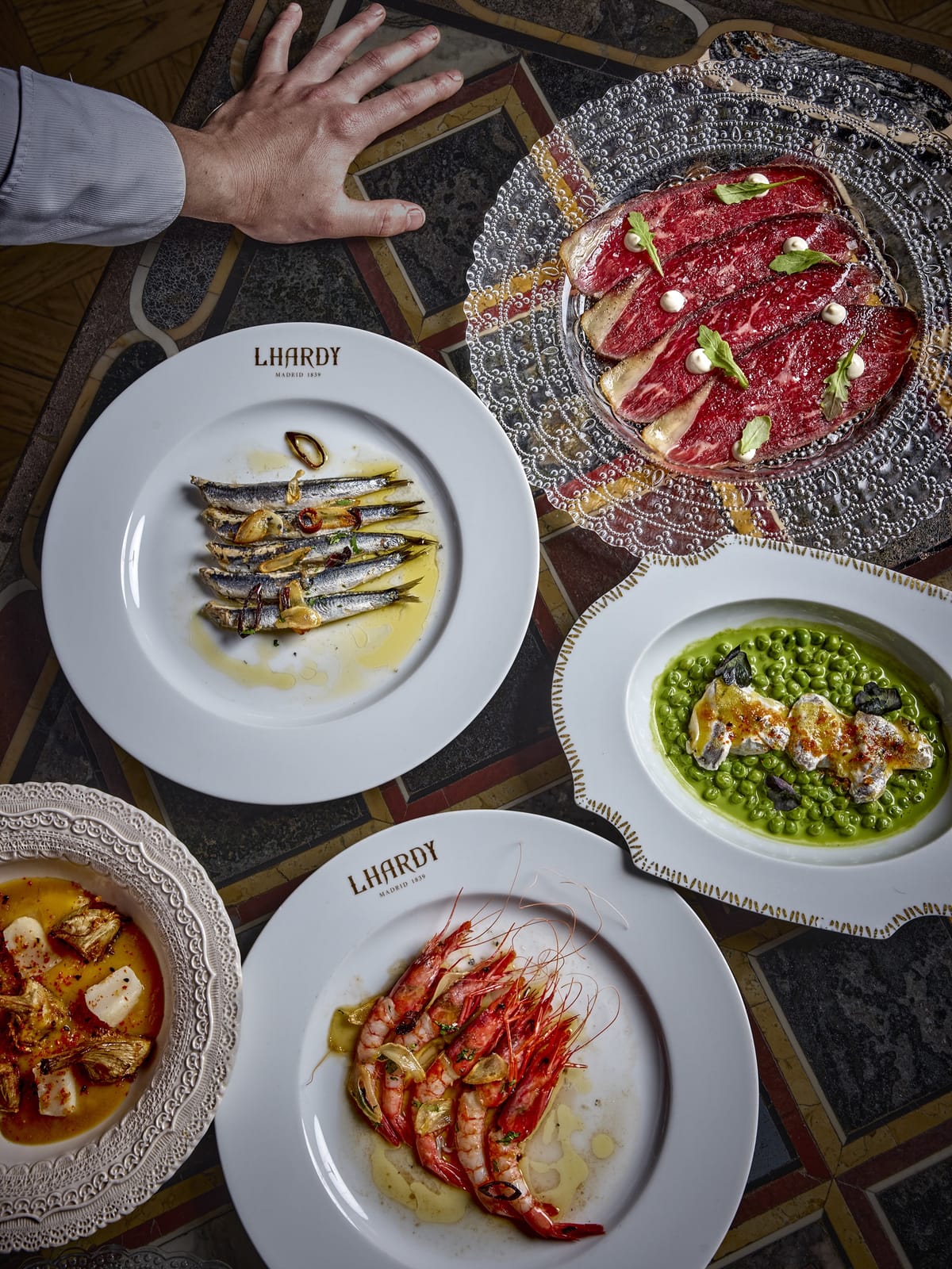 Entrantes de la carta de encargos de Lhardy